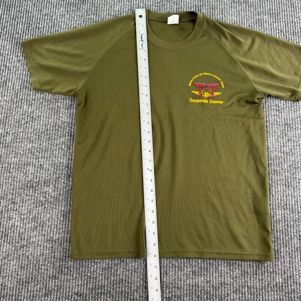 USMC Corporals Course T Shirt Mens M Olive MCAS Iwakuni Japan Military Marine